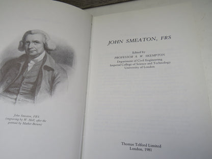 John Smeaton, FRS Edited by Professor A. W. Skempton 1981 book image 4