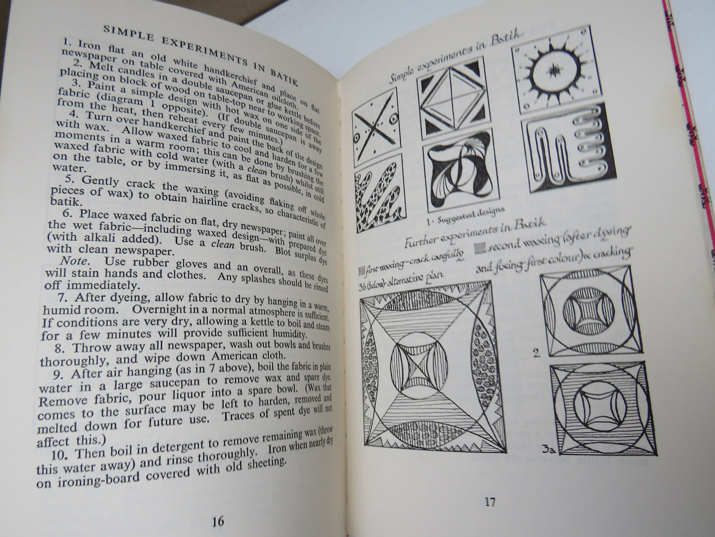 Simple Fabric Printing By Stuart and Patricia Robinson 1962 Vintage Book