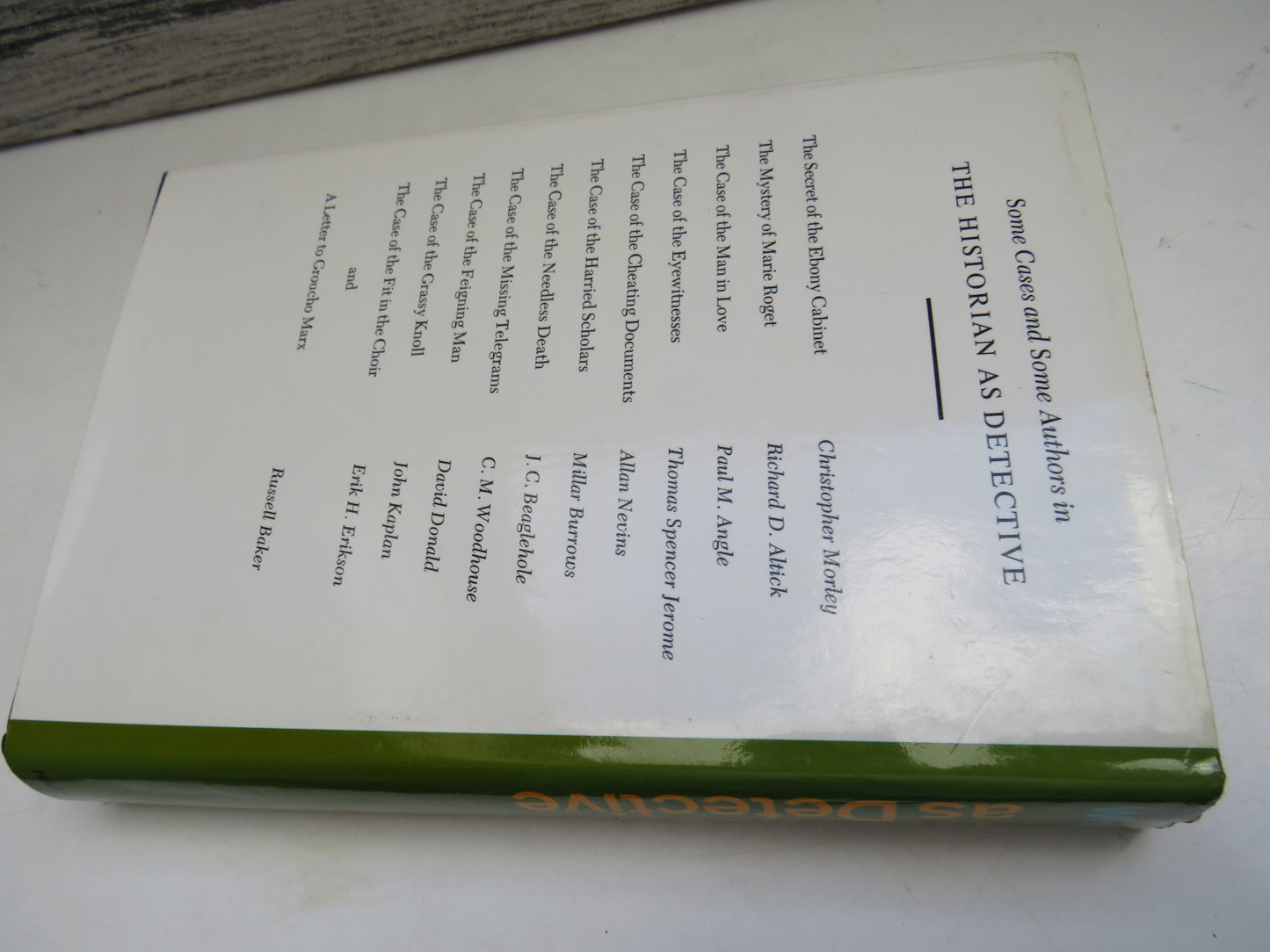 The Historian as Detective Essays On Evidence, Robin W. Winks Editor 1969