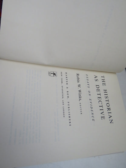The Historian as Detective Essays On Evidence, Robin W. Winks Editor 1969 book image 4