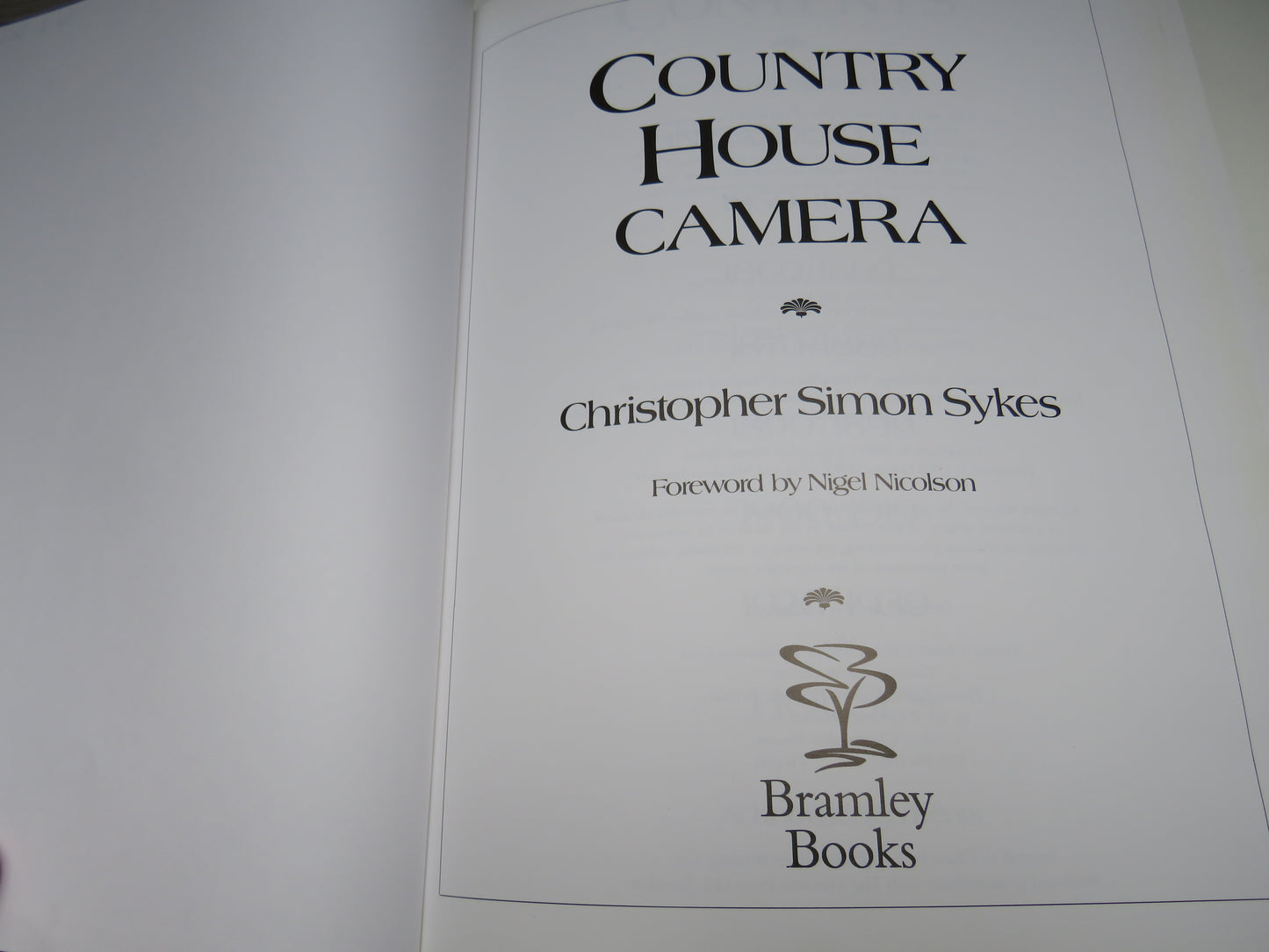 Country House Camera By Christopher Simon Sykes 1987