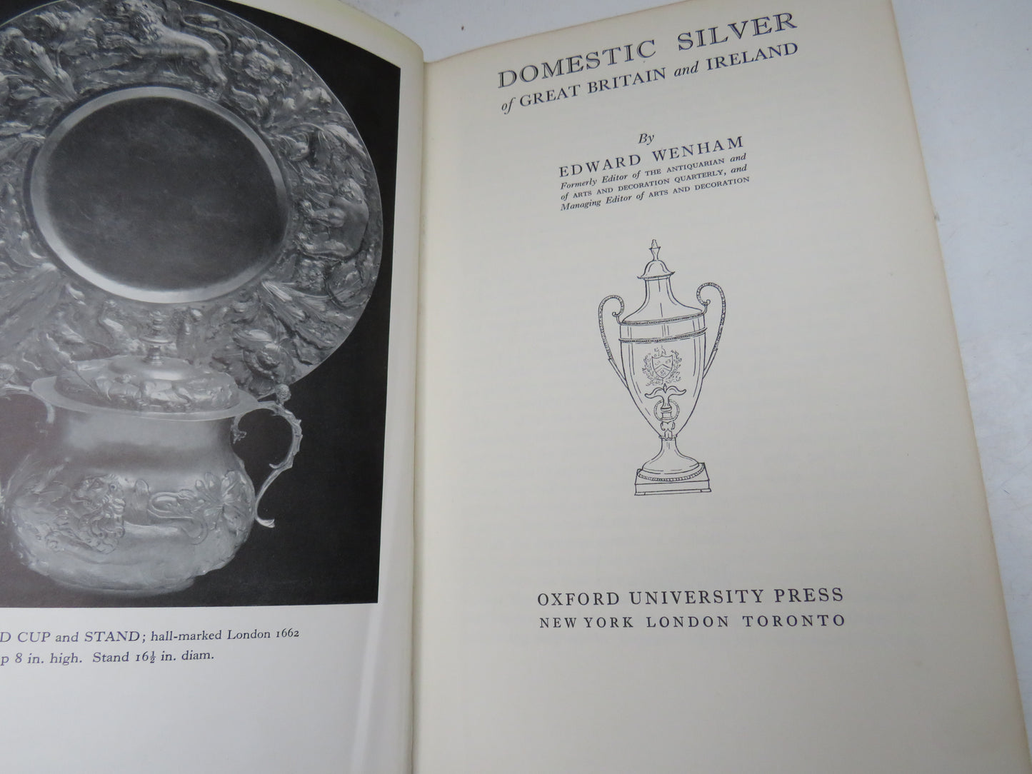 Domestic Silver of Great Britain and Ireland By Edward Wenham 1935 Antique Book