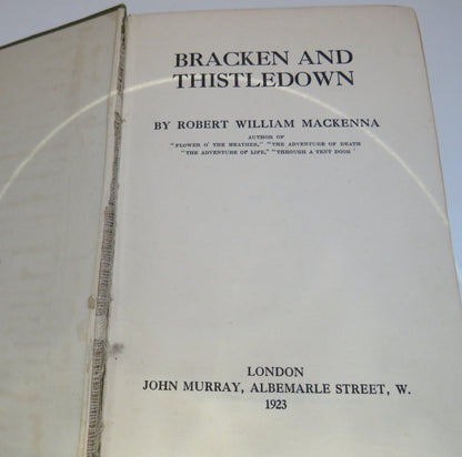 Bracken and Thistledown by R. W. Mackenna, 1923 book image 3