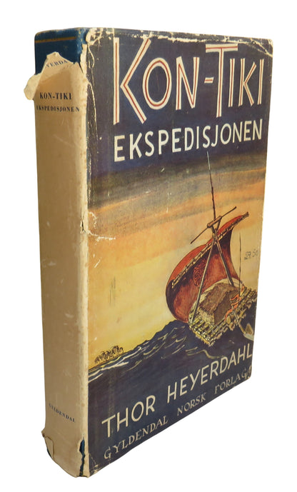 Kon-Tiki Ekspedisjonen By Thor Heyerdahl 1951 book front cover