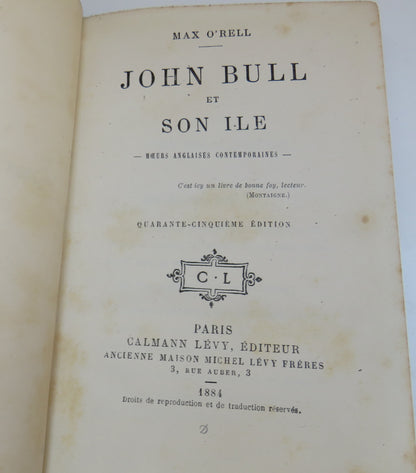 John Bull et Son Ile by Max O'Rell, 1884 book image 3