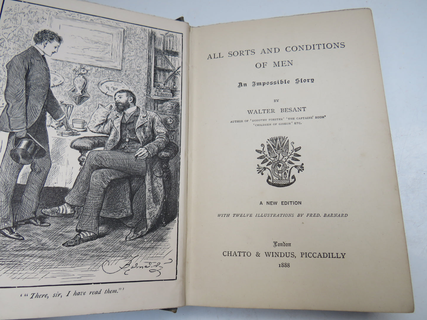 All Sorts and Conditions Of Men An Impossible Story By Walter Besant 1888 Antique Victorian Book