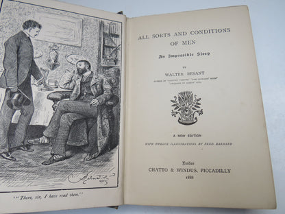 All Sorts and Conditions Of Men An Impossible Story By Walter Besant 1888 Antique Victorian Book book image 4