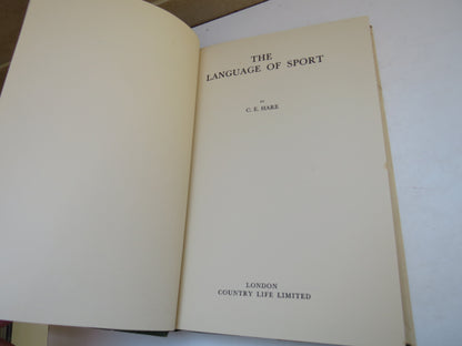 The Language of Sport By C.E. Hare 1939 1st Edition book image 4