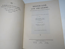 Load image into Gallery viewer, Bedouin Love Law and Legend Dealing Exclusively With Badu of Beersheba A Version In English of the Book In Arabic Written By Aref El-Aref 1944 Antique Book
