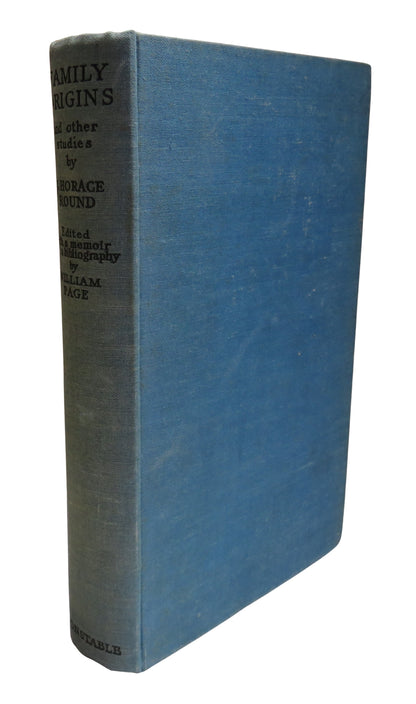 Family Origins and Other Studies By The Late J. Horace Round 1930 book front cover