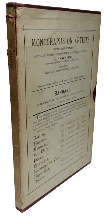 Monographs On Artists Raphael By H. Knackfuss Translated by Campbell Dodgson 1899 book front cover