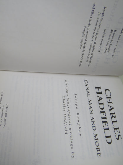 Charles Hadfield Canal Man and More By Joseph Boughey 1998 book image 5
