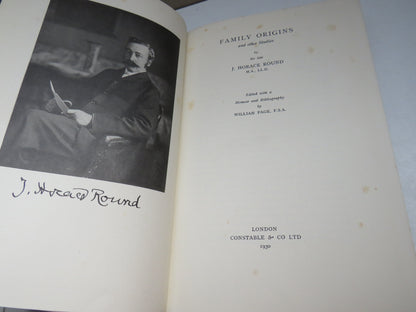 Family Origins and Other Studies By The Late J. Horace Round 1930 book image 4