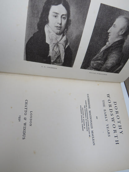 Dorothy Wordsworth The Early Years By Catherine MacDonald Maclean 1932 book image 3