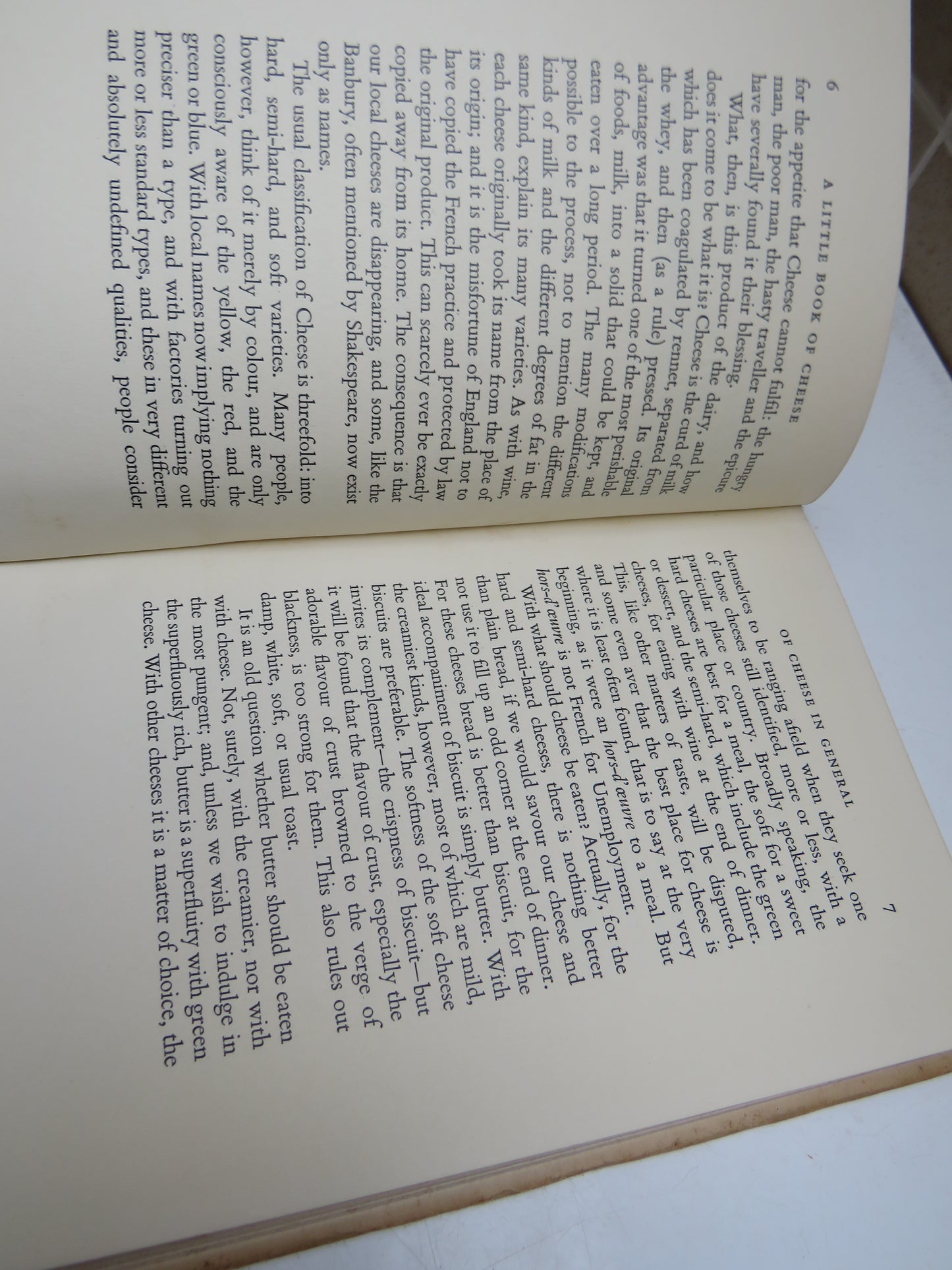 A Little Book of Cheese By Osbert Burdett 1935 1st Edition Book