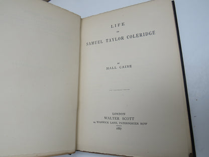 Life of Samuel Taylor Coleridge By Hall Caine 1887 book image 3