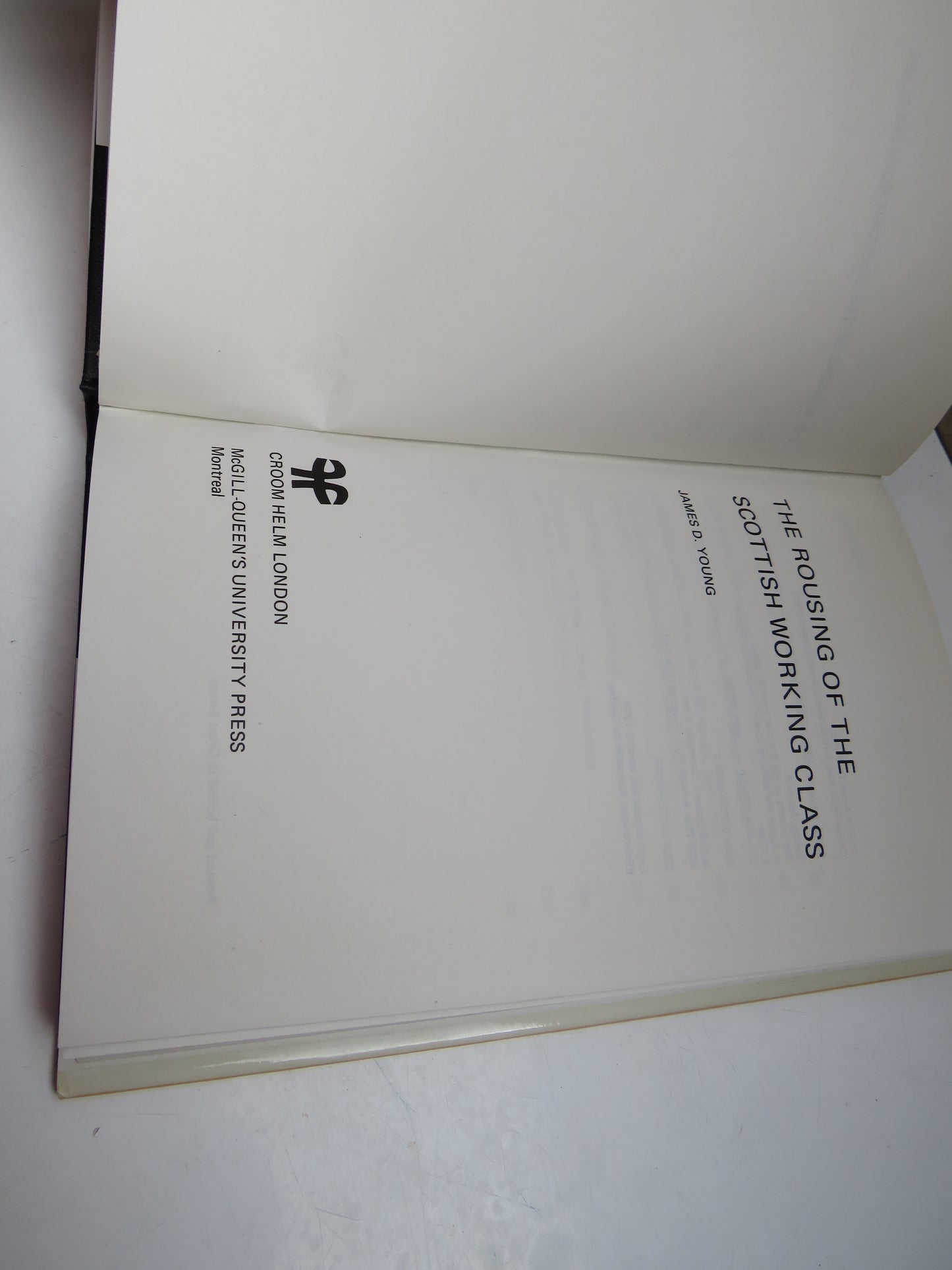 The Rousing Of The Scottish Working Class By James D. Young 1979