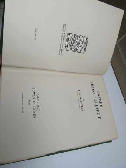 Papers From Lilliput By J.B Priestley 1922 book image 4
