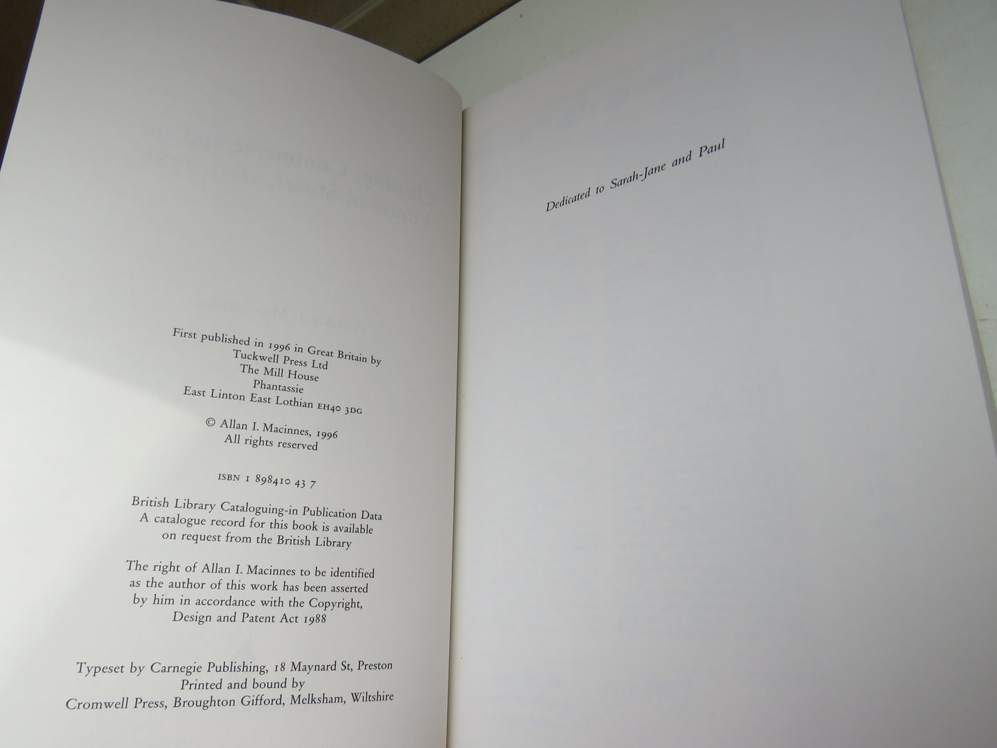 Clanship, Commerce and the House of Stuart, 1603-1788 By Allan I. Macinnes 1996