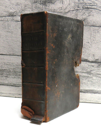 Historical 19thC Scottish Book With Gun Shot A Dictionary of The Gaelic Language In Two Parts 1833 I book front cover