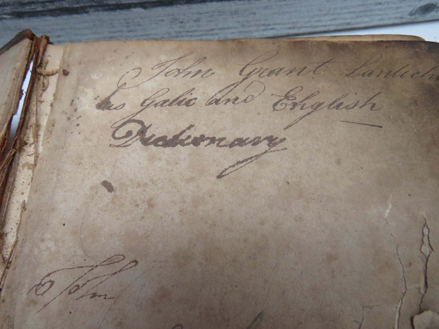 Historical 19thC Scottish Book With Gun Shot A Dictionary of The Gaelic Language In Two Parts 1833 Interesting Scottish Highland Book