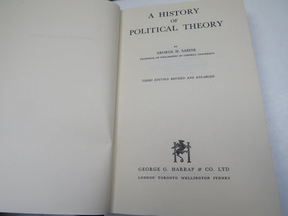 A History of Political Theory By George H. Sabine 1954