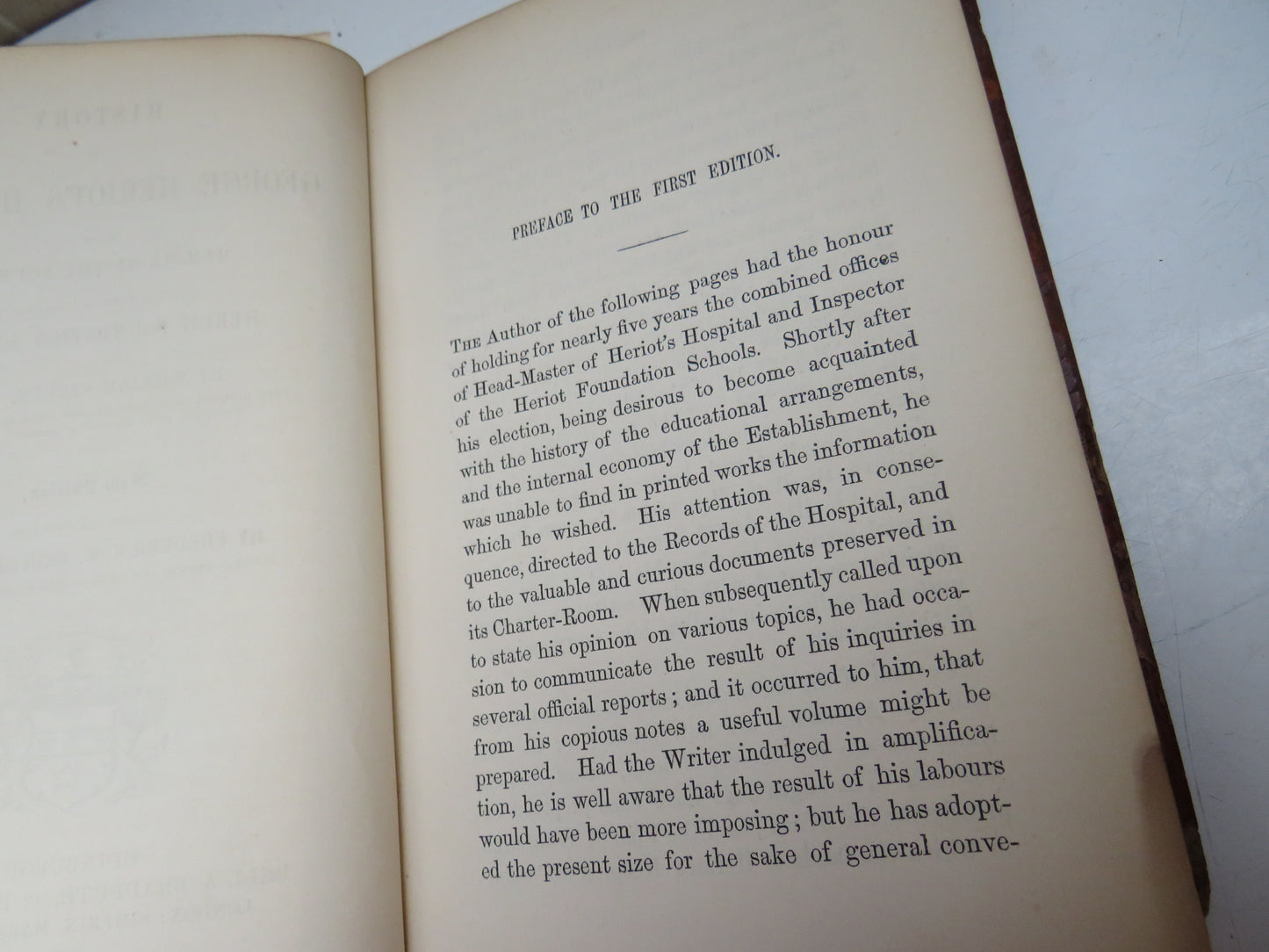 History of George Heriots Hospital With A Memoir of the Founder Together With An Account Of The Heriot Foundation Schools By William Steven 1859