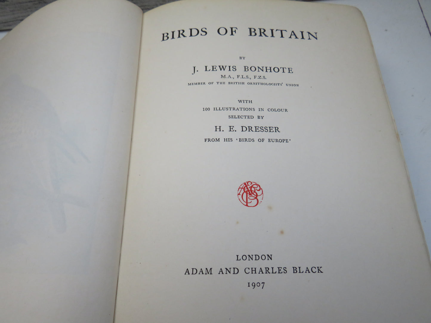 Birds of Britain by J. Lewis Bonhote, 1907