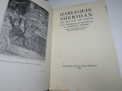 Harlequin Sheridan The Man and The Legends With A Bibliography and Appendices By R. Crompton Rhodes  book image 3