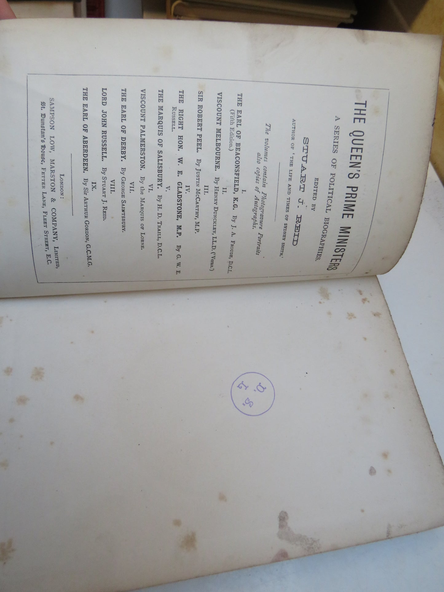 The Marquis of Salisbury By H.D. Traill 1891 Victorian Book