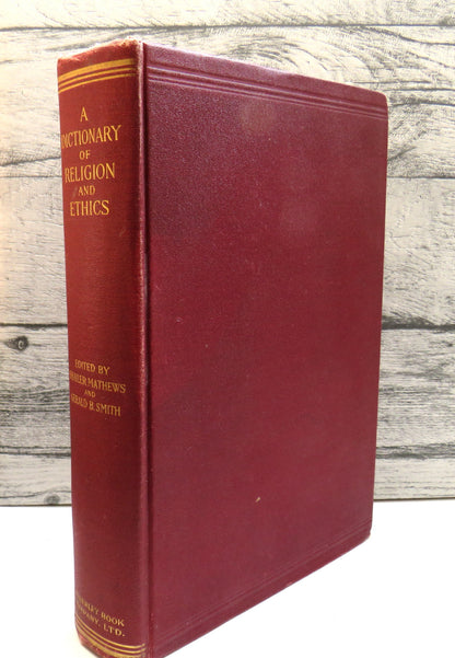 A Dictionary of Religion and Ethics, edited by Shailer Mathews and Gerald Birney Smith, 1921 book front cover