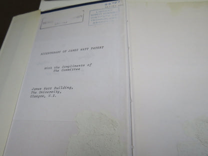 Bicentenary of the James Watt Patent For A Separate Condenser For The Steam Engine