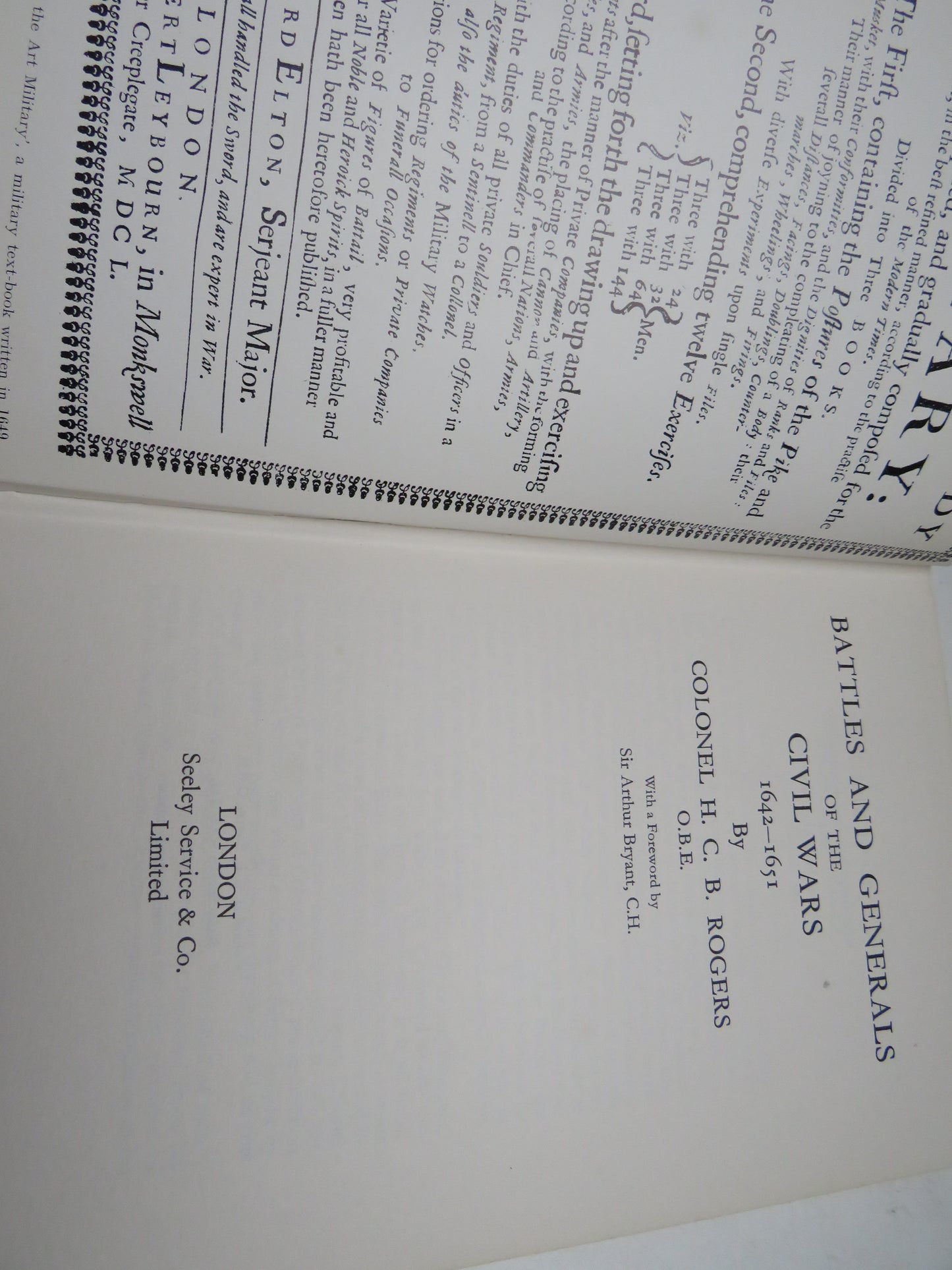 Battles and Generals Of The Civil Wars 1642-1651 By Colonel H.C. B. Rogers 1968