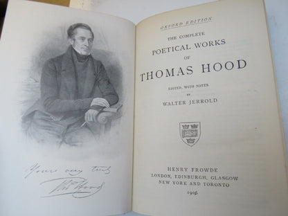 The Complete Poetical Works Of Thomas Hood Edited With Notes By Walter Jerrold 1906 book image 3