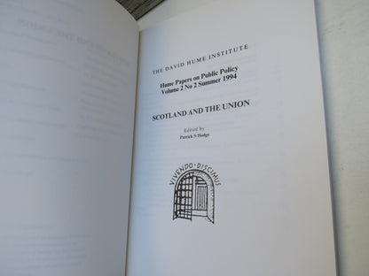 Hume Papers On Public Policy Volume 2 No 2 Summer 1994 Scotland and The Union