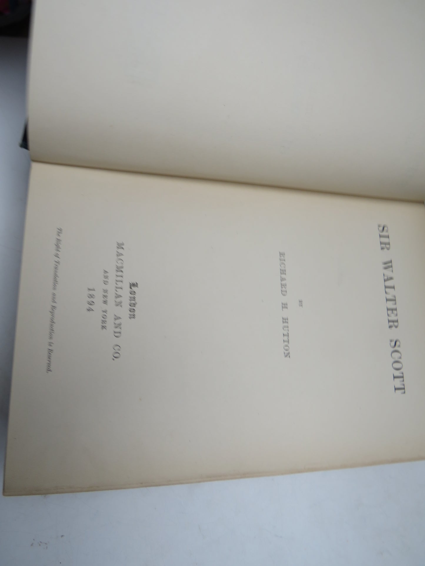 Sir Walter Scott By Richard H. Hutton 1895