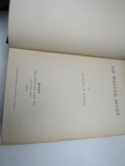 Sir Walter Scott By Richard H. Hutton 1895 book image 6