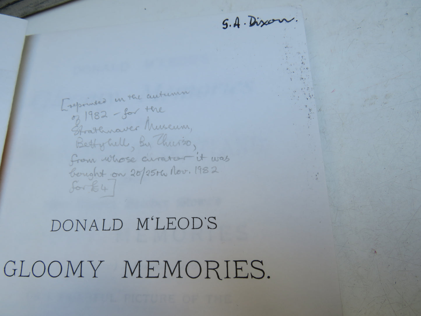 Donald M'Leod's Gloomy Memories In The Highlands of Scotland Versus Mrs. Harriet Beecher Stowe's Sunny Memories
