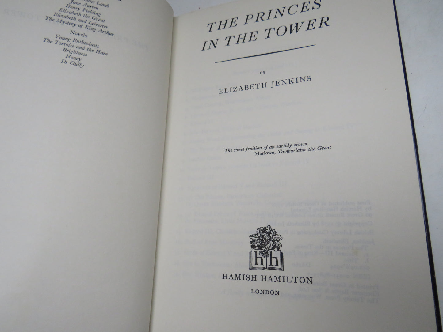 The Princes In The Tower By Elizabeth Jenkins 1978