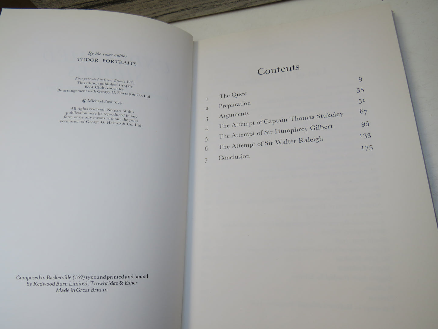 Undreamed Shores, England's wasted Empire in America by Michael Foss, 1974