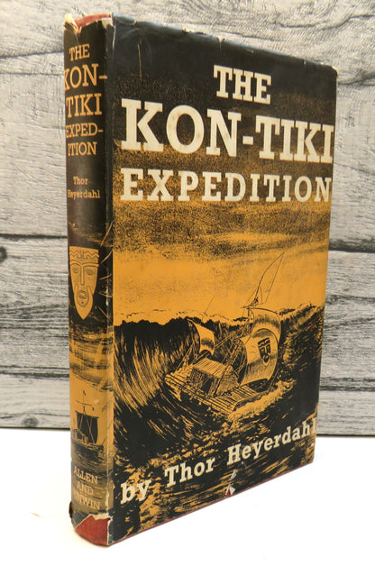 The Kon-Tiki Expedition, by Raft Across the South Seas, by Thor Heyerdahl, 1950 book front cover