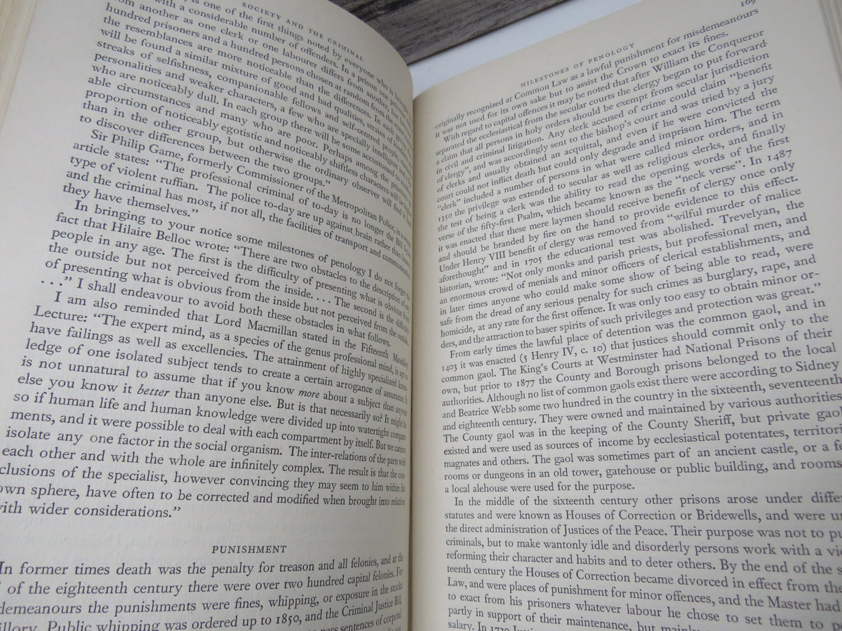 Society and The Criminal By Sir Norwood East 1949