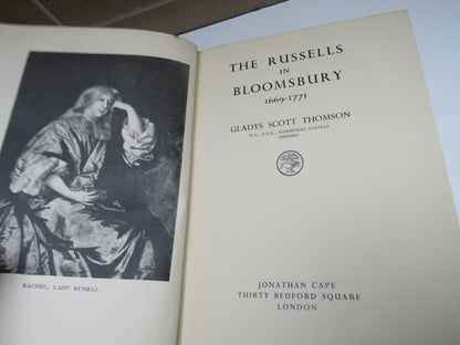 The Russells In Bloomsbury 1669-1771 By Gladys Scott Thomson 1940 1st Edition book image 3