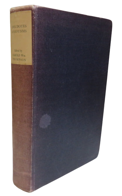 The Anecdotes and Egotisms Of Henry Mackenzie 1745-1831,  1927 book front cover