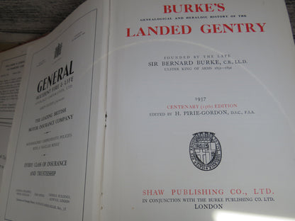 Burke's Genealogical and Heraldic History of the Landed Gentry 1937