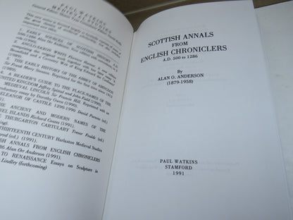 Scottish Annals From English Chroniclers A.D. 500 To 1286 By Alan O. Anderson 1991 book image 4
