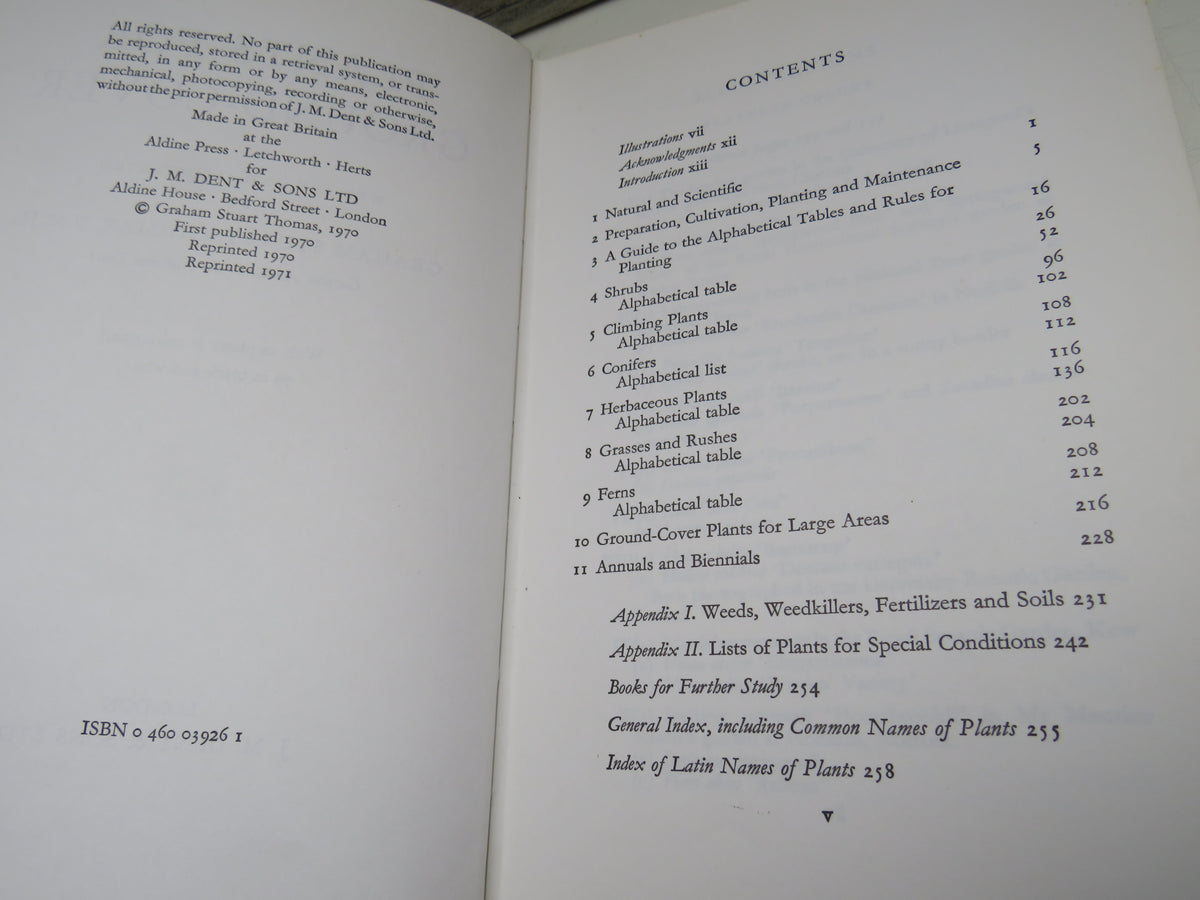 Plants For Ground-Cover Written and Illustrated By Graham Stuart Thomas 1971
