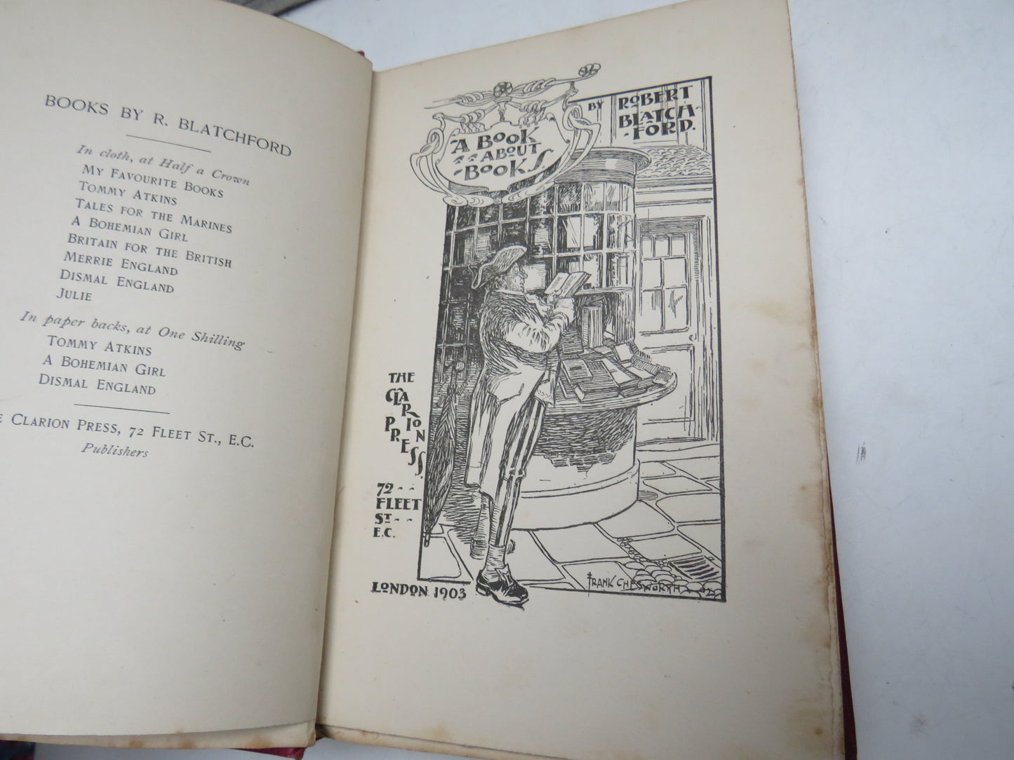 A Book About Books By Robert BlatchFord 1903