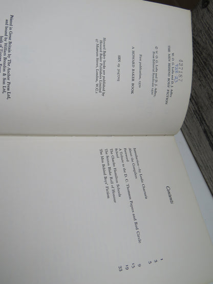 The Men Behind Boys' Fiction By W. O. G. Lofts and D. J. Adley 1970