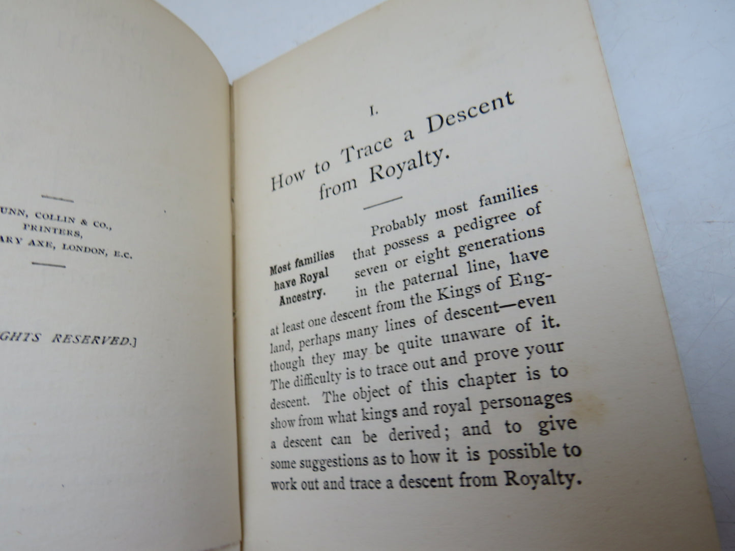 Royal Descents: Scottish Records I. How To Trace A Descent From Royalty II. The Scottish Records 1908